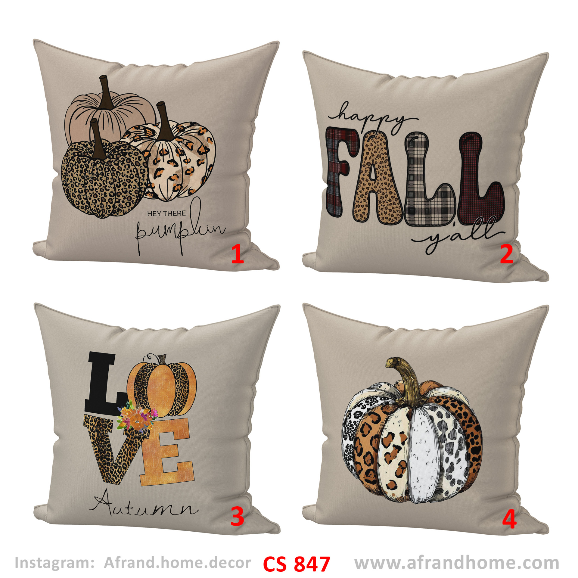 کاور کوسن طرح کدو تنبل و آیتم های پاییزی | رنگهای پاییزی| افرندهوم