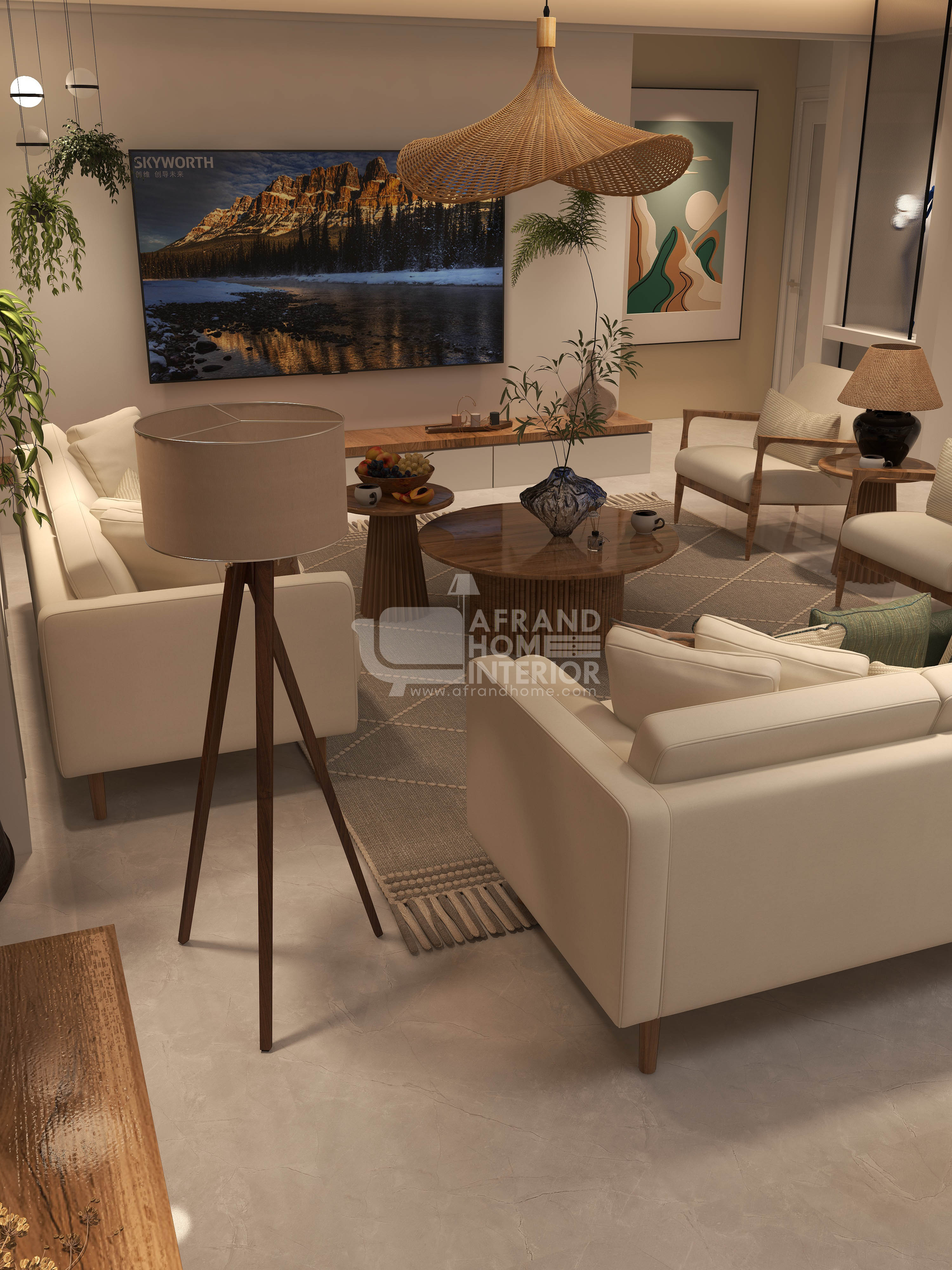 طاحی سه بعدی به سبک مدرن ارگانیک